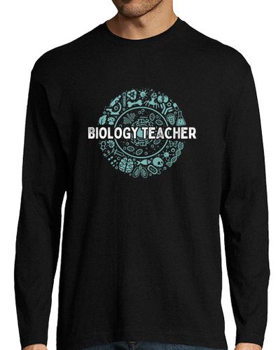 Camiseta Hombre Manga Larga Biology Teacher laTostadora - latostadora.com - Modalova