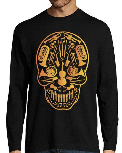 Camiseta Hombre Manga Larga Camiseta música calavera laTostadora - latostadora.com - Modalova