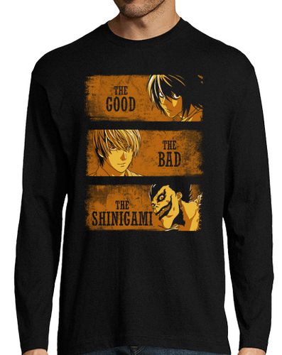 Camiseta Hombre Manga Larga The Good, the Bad and the Shinigami laTostadora - latostadora.com - Modalova