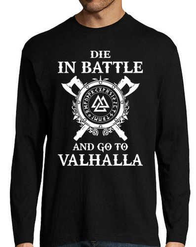 Camiseta Die in Battle... (Vikings) - latostadora.com - Modalova