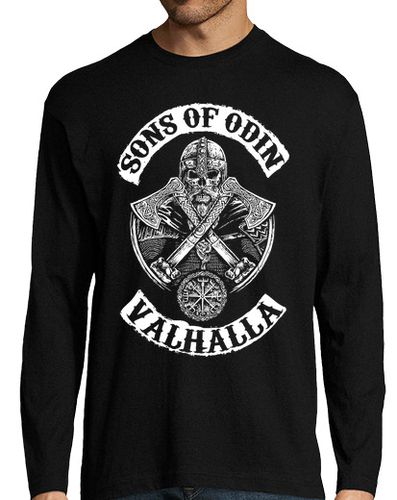 Camiseta Hombre Manga Larga Sons Of Odin - Valhalla - Vikings laTostadora - latostadora.com - Modalova