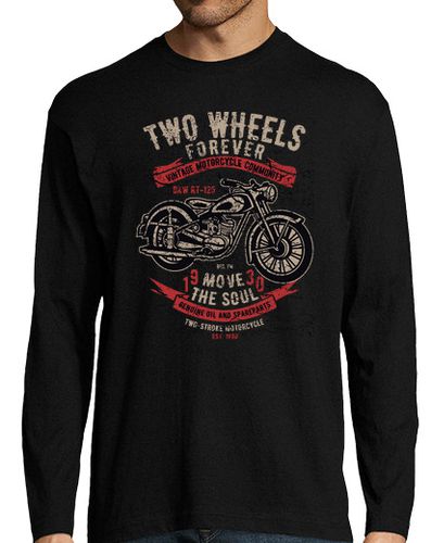 Camiseta Hombre Manga Larga Two Wheels Forever 2 laTostadora - latostadora.com - Modalova