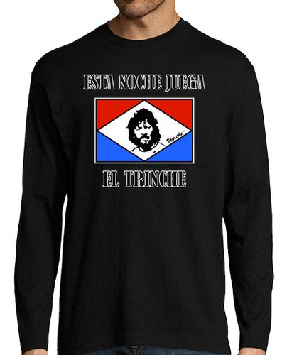 Camiseta Hombre Manga Larga Esta noche juega el Trinche Carlovich laTostadora - latostadora.com - Modalova