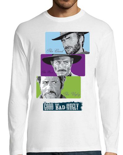 Camiseta Hombre Manga Larga El Bueno, El Feo y El Malo laTostadora - latostadora.com - Modalova