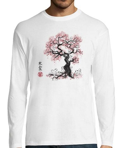 Camiseta Hombre Manga Larga Forest Spirits Sumi-e laTostadora - latostadora.com - Modalova