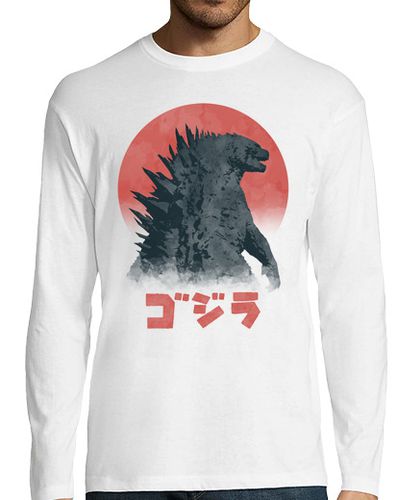 Camiseta Hombre Manga Larga Watercolor Kaiju laTostadora - latostadora.com - Modalova