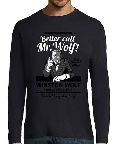 Camiseta Hombre Manga Larga Better call Mr. Wolf laTostadora - latostadora.com - Modalova