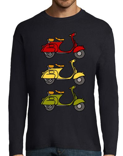 Camiseta Hombre Manga Larga 3 Vespas laTostadora - latostadora.com - Modalova