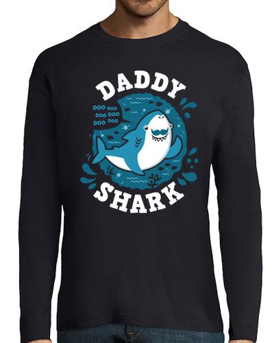 Camiseta Hombre Manga Larga Daddy Shark laTostadora - latostadora.com - Modalova