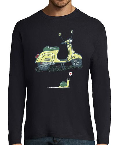 Camiseta Hombre Manga Larga Vespa y caracol-V1 laTostadora - latostadora.com - Modalova