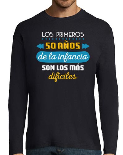 Camiseta Hombre Manga Larga Los Primeros 50 Años de la Infancia laTostadora - latostadora.com - Modalova