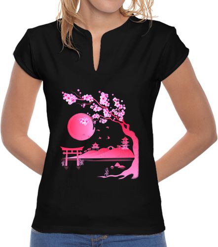 Camiseta mujer Cerezo en flor - latostadora.com - Modalova