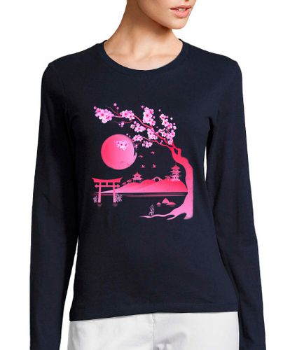 Camiseta Mujer Manga Larga Cerezo en flor laTostadora - latostadora.com - Modalova