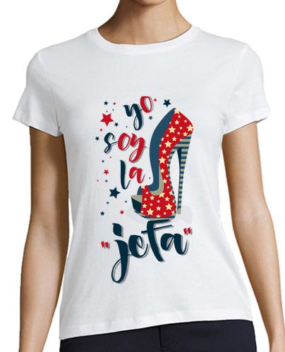 Camiseta Mujer Manga Corta LA JEFA Diseño nº 1295588 laTostadora - latostadora.com - Modalova