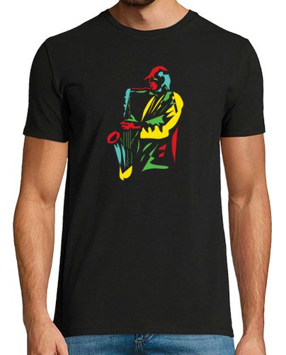 Camiseta jugador de saxofón colorido divertido - latostadora.com - Modalova