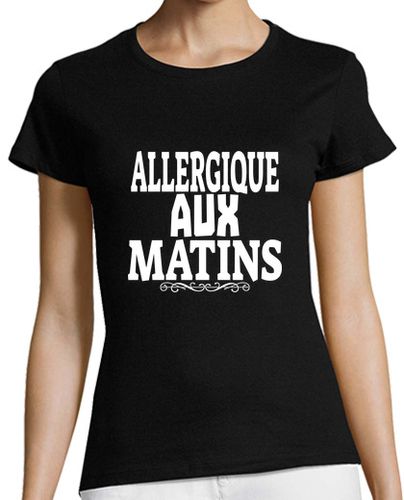 Camiseta mujer alérgico a las mañanas - latostadora.com - Modalova
