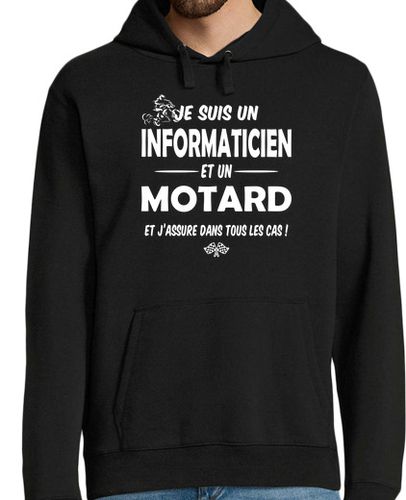 Sudadera Con Capucha Para Hombre científico informático y motociclista r laTostadora - latostadora.com - Modalova