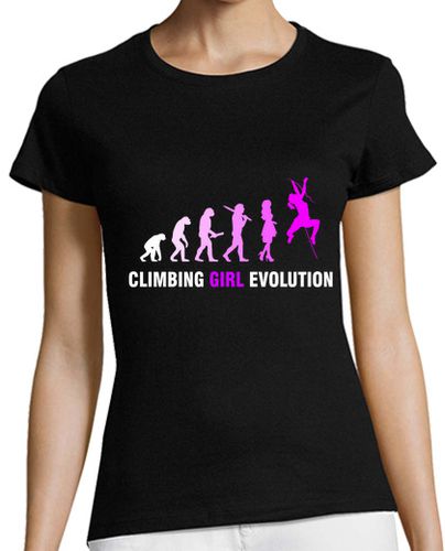 Camiseta mujer evolución chica escaladora - escalada y laTostadora - latostadora.com - Modalova