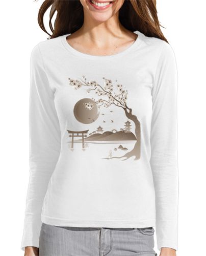 Camiseta mujer Cerezo Japonés sepia - latostadora.com - Modalova
