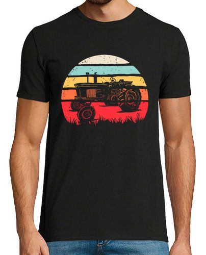 Camiseta Puesta De Sol Tractor Clásico Agricultor Granjero Campo Vintage - latostadora.com - Modalova