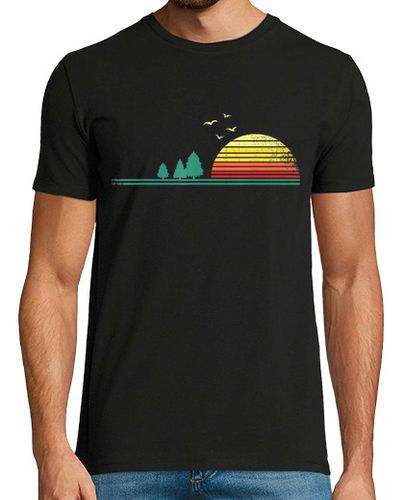 Camiseta Puesta de Sol Árboles y Pájaros - latostadora.com - Modalova