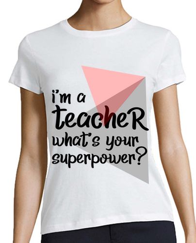 Camiseta Mujer Manga Corta Super Teacher laTostadora - latostadora.com - Modalova