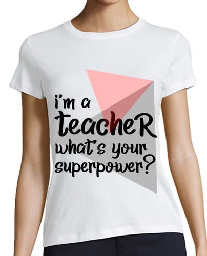 Camiseta mujer Super Teacher - latostadora.com - Modalova