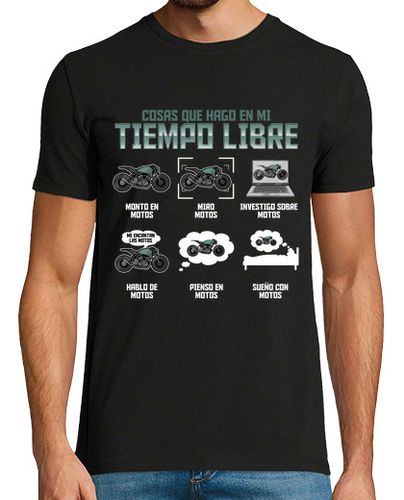 Camiseta Hombre Manga Corta Me Encantan Las Motos Regalo Motero Biker Motociclismo laTostadora - latostadora.com - Modalova