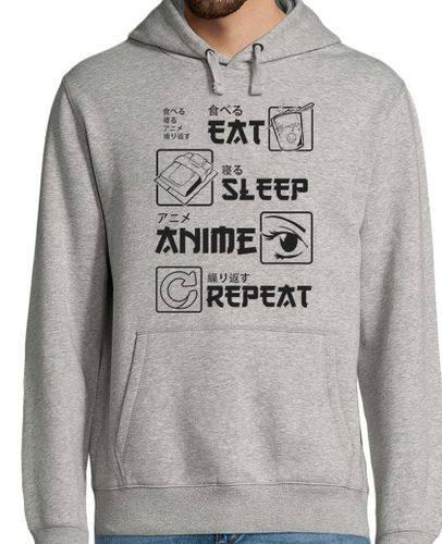 Sudadera Con Capucha Para Hombre comer dormir anime repetir laTostadora - latostadora.com - Modalova