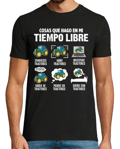 Camiseta Hombre Manga Corta Me Encantan Los Tractores Agricultor Tractor Agricultura Tractorista Tractores Granja laTostadora - latostadora.com - Modalova