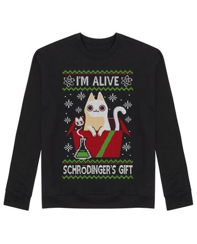 Sudadera Sin Capucha Unisex Schrodinger Ciencia Regalo navideño laTostadora - latostadora.com - Modalova