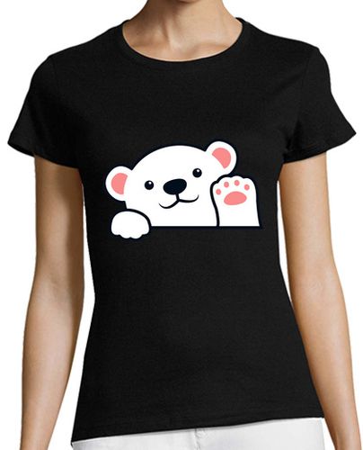 Camiseta mujer lindo osito polar saludando - latostadora.com - Modalova