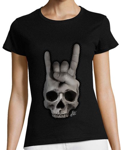 Camiseta Mujer Manga Corta Skull Horns laTostadora - latostadora.com - Modalova