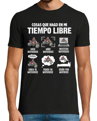 Camiseta Me Encantan Las Motos De Cross Regalo Motero Biker Motocross - latostadora.com - Modalova