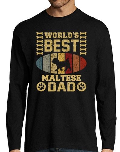 Camiseta Hombre Manga Larga mejor papá maltés laTostadora - latostadora.com - Modalova