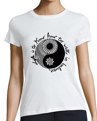 Camiseta mujer Camiseta Mandala Ying Yang Mujer, manga corta, blanca, calidad premium laTostadora - latostadora.com - Modalova