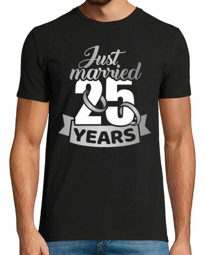 Camiseta Hombre Manga Corta recién casados 25 años bodas de plata laTostadora - latostadora.com - Modalova