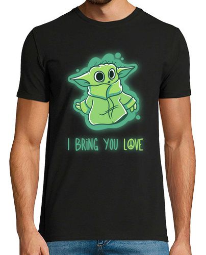 Camiseta Hombre Manga Corta I bring you LOVE - Baby Yoda Mandalorian Simpsons laTostadora - latostadora.com - Modalova