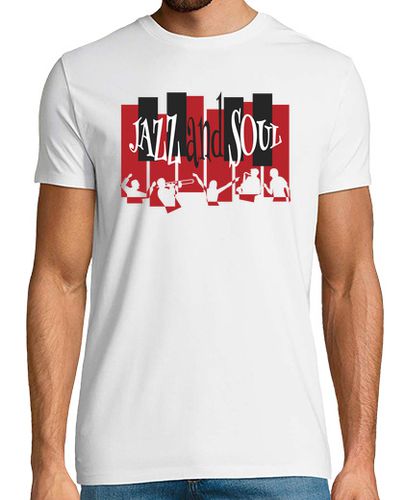 Camiseta Hombre Manga Corta JAZZ Y SOUL Diseño nº 1321070 laTostadora - latostadora.com - Modalova