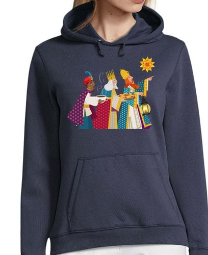 Sudadera Con Capucha Para Mujer REYES MAGOS DETALLE1 laTostadora - latostadora.com - Modalova