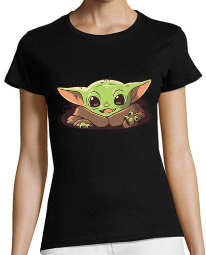 Camiseta mujer Baby Yoda Mandalorian Strong Cuteness - latostadora.com - Modalova