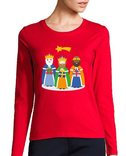 Camiseta Mujer Manga Larga Reyes Magos, camiseta mujer laTostadora - latostadora.com - Modalova