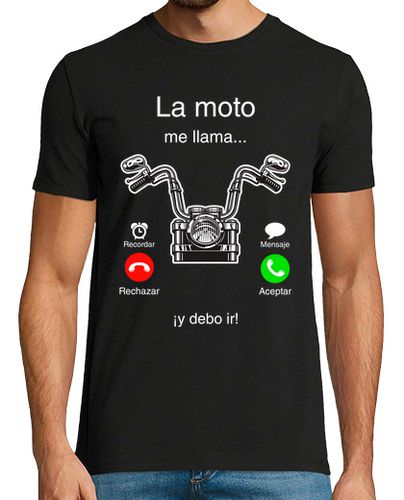 Camiseta La Moto Me Llama Y Debo Ir Regalo Motos Motociclismo Biker - latostadora.com - Modalova