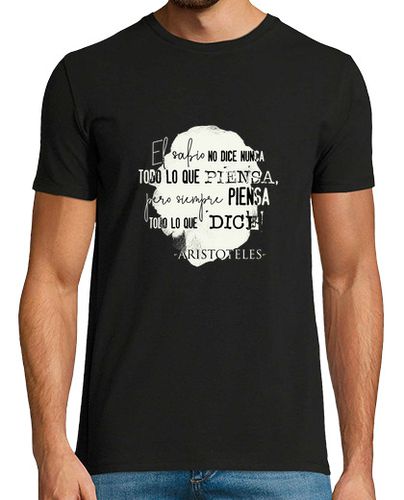 Camiseta Aristoteles camiseta oscura manga corta hombre - latostadora.com - Modalova