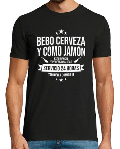 Camiseta Bebo Cerveza y Como Jamon a domicilio - latostadora.com - Modalova