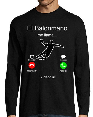 Camiseta Hombre Manga Larga El Balonmano me llama y debo ir laTostadora - latostadora.com - Modalova