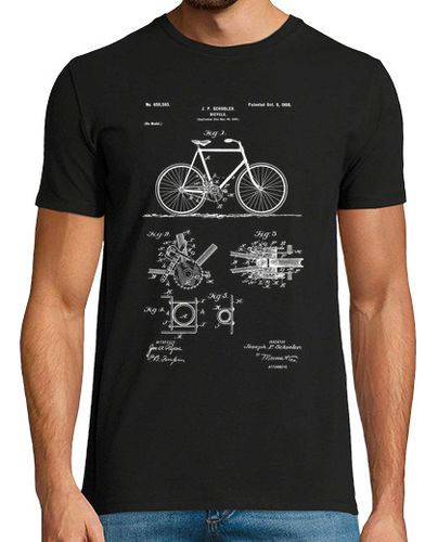 Camiseta Patente de Bicicleta Dibujo Vintage Ciclismo Bici Ciclista - latostadora.com - Modalova