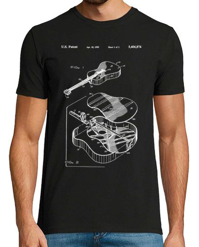 Camiseta Patente Guitarra Española Dibujo Vintage Música Flamenco laTostadora - latostadora.com - Modalova