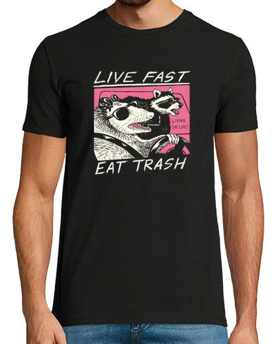 Camiseta vivir rápido comer basura camisa para hombre - latostadora.com - Modalova