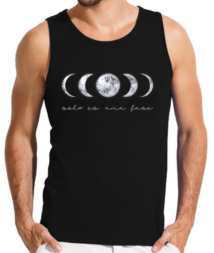 Camiseta Camiseta hombre, sin mangas, Fases lunares. Solo es una fase. laTostadora - latostadora.com - Modalova